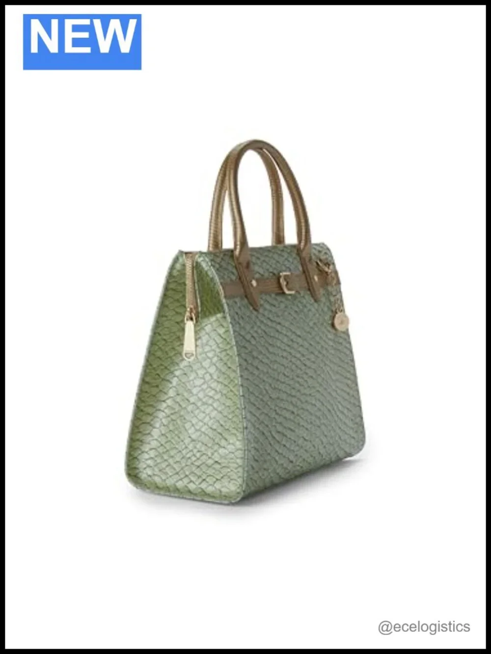 Luxury Croc-Embossed Leather Satchel with Crossbody Strap